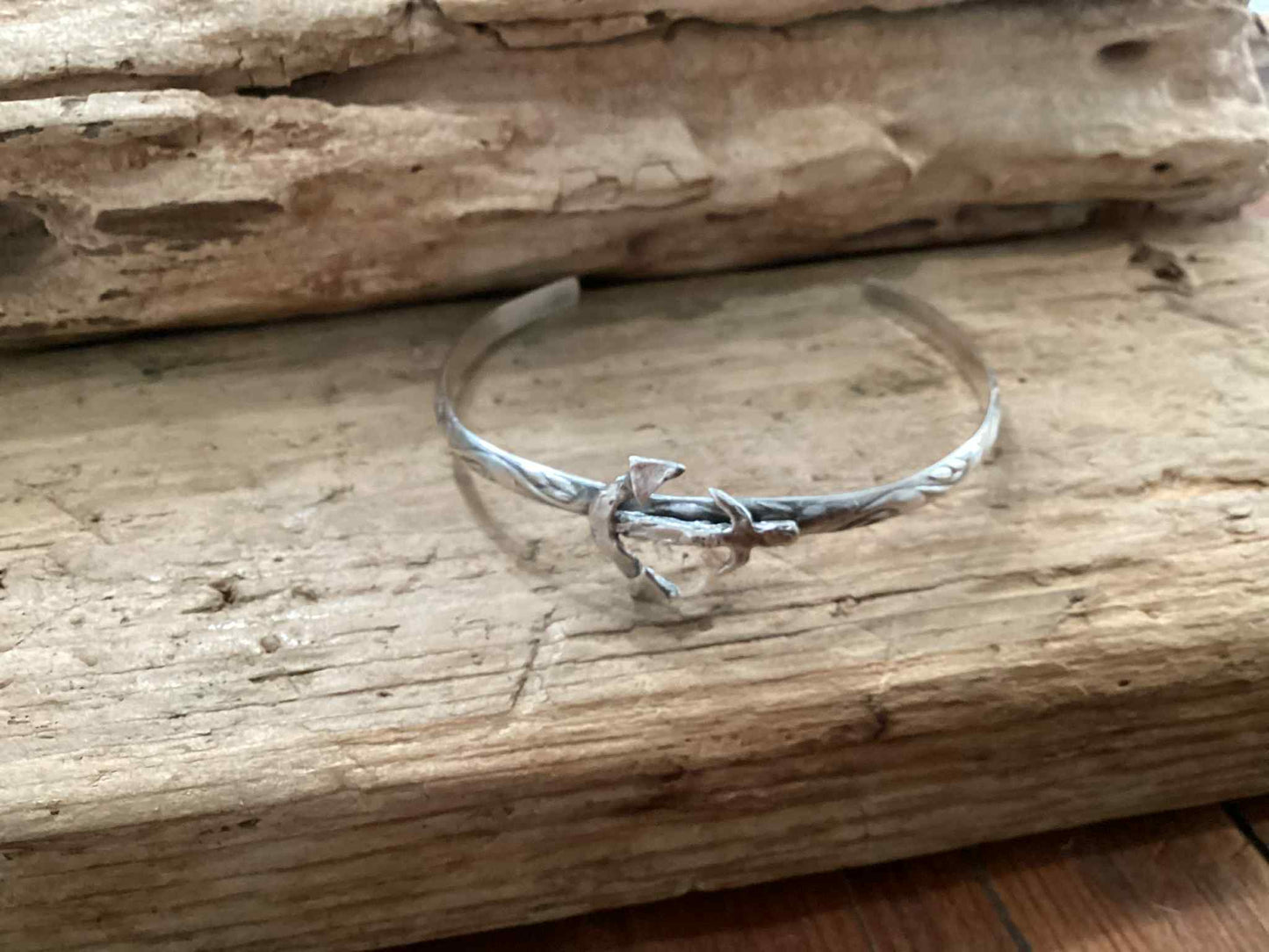 Sterling Silver Anchor Cuff Bracelet