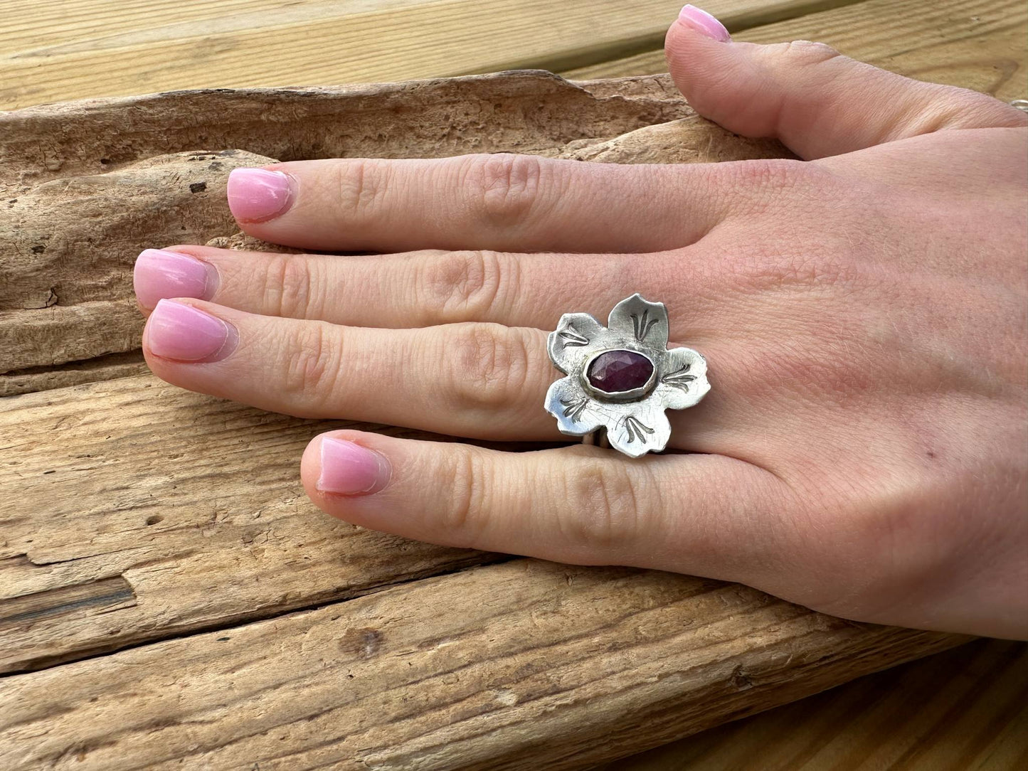 Sterling Silver and Tourmaline Ring