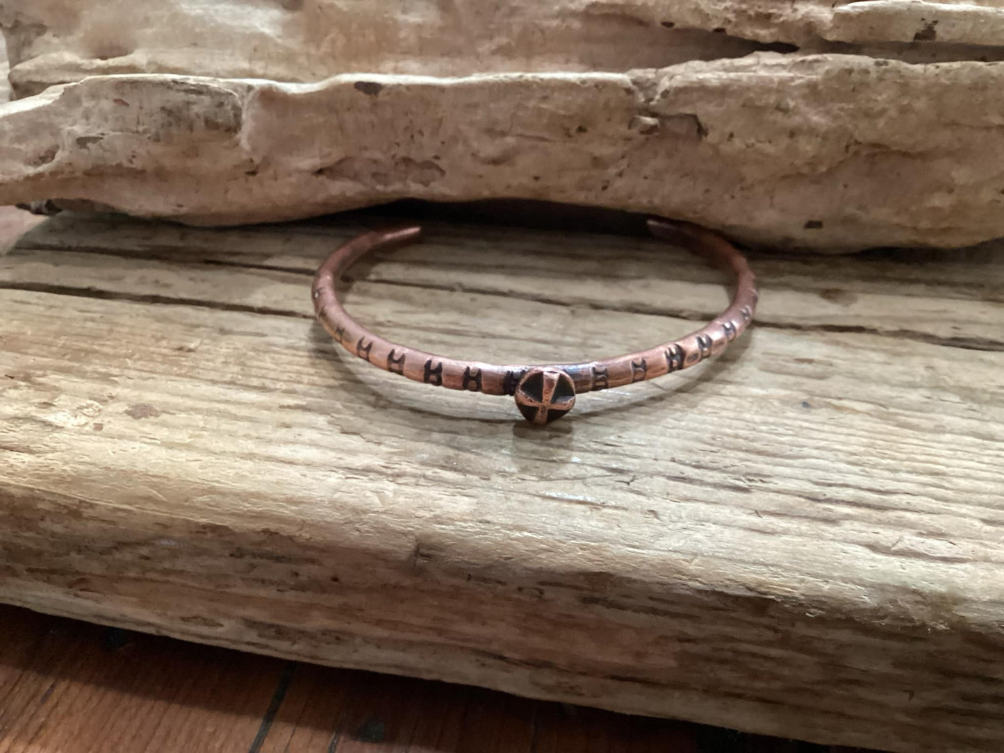 Copper, Hand Stamped Cuff Bracelet