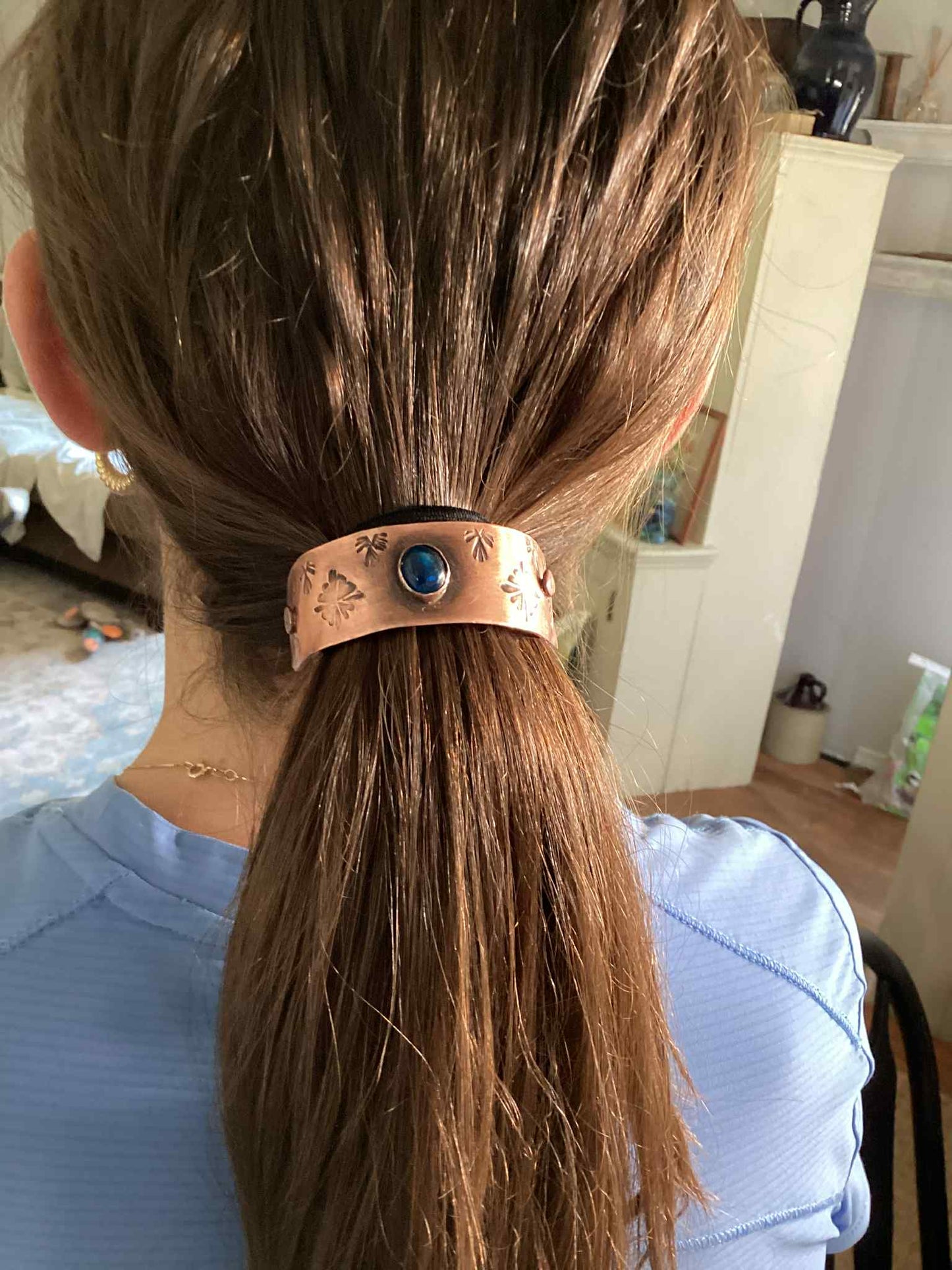 Copper and Kyanite Barrette