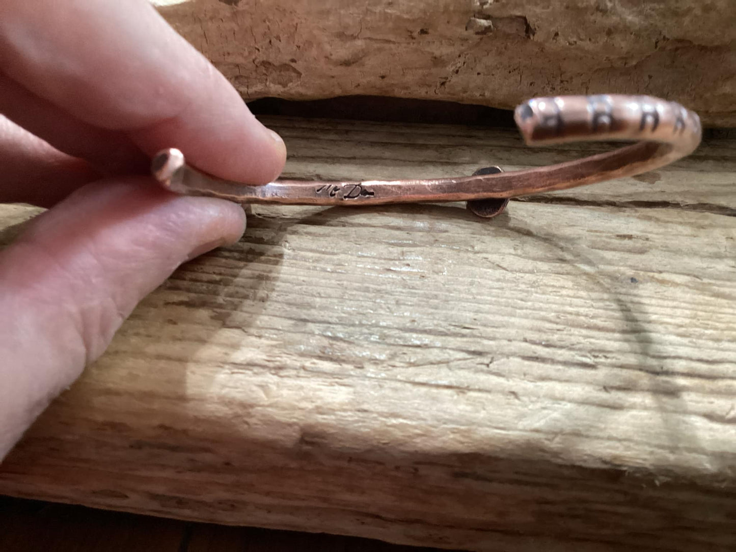 Copper, Hand Stamped Cuff Bracelet