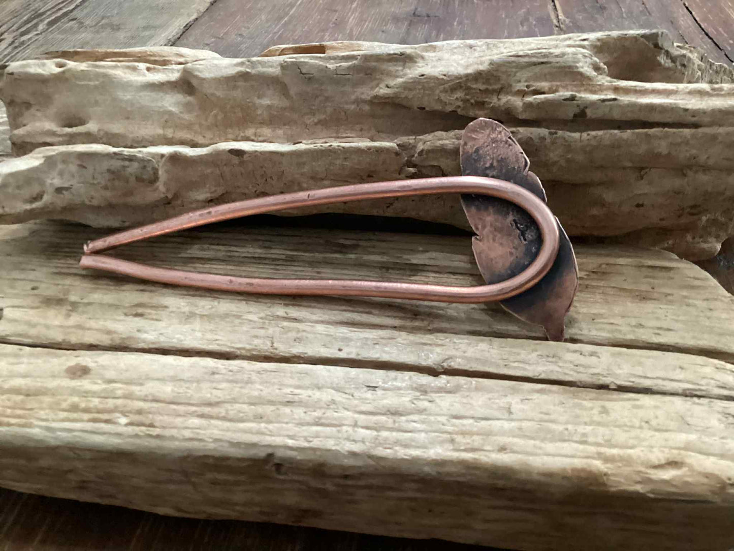 Copper and Turquoise Hair Pick
