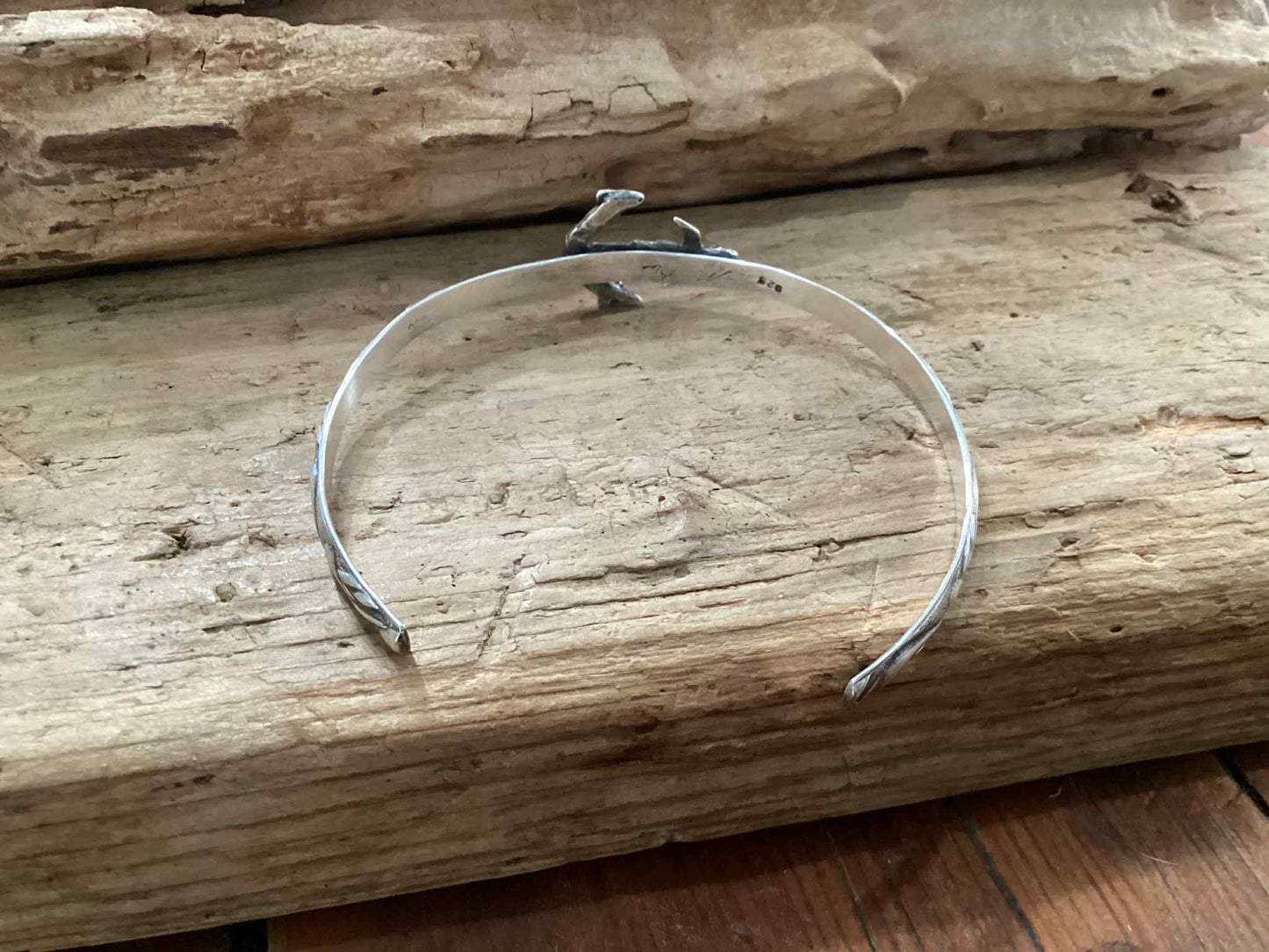 Sterling Silver Anchor Cuff Bracelet