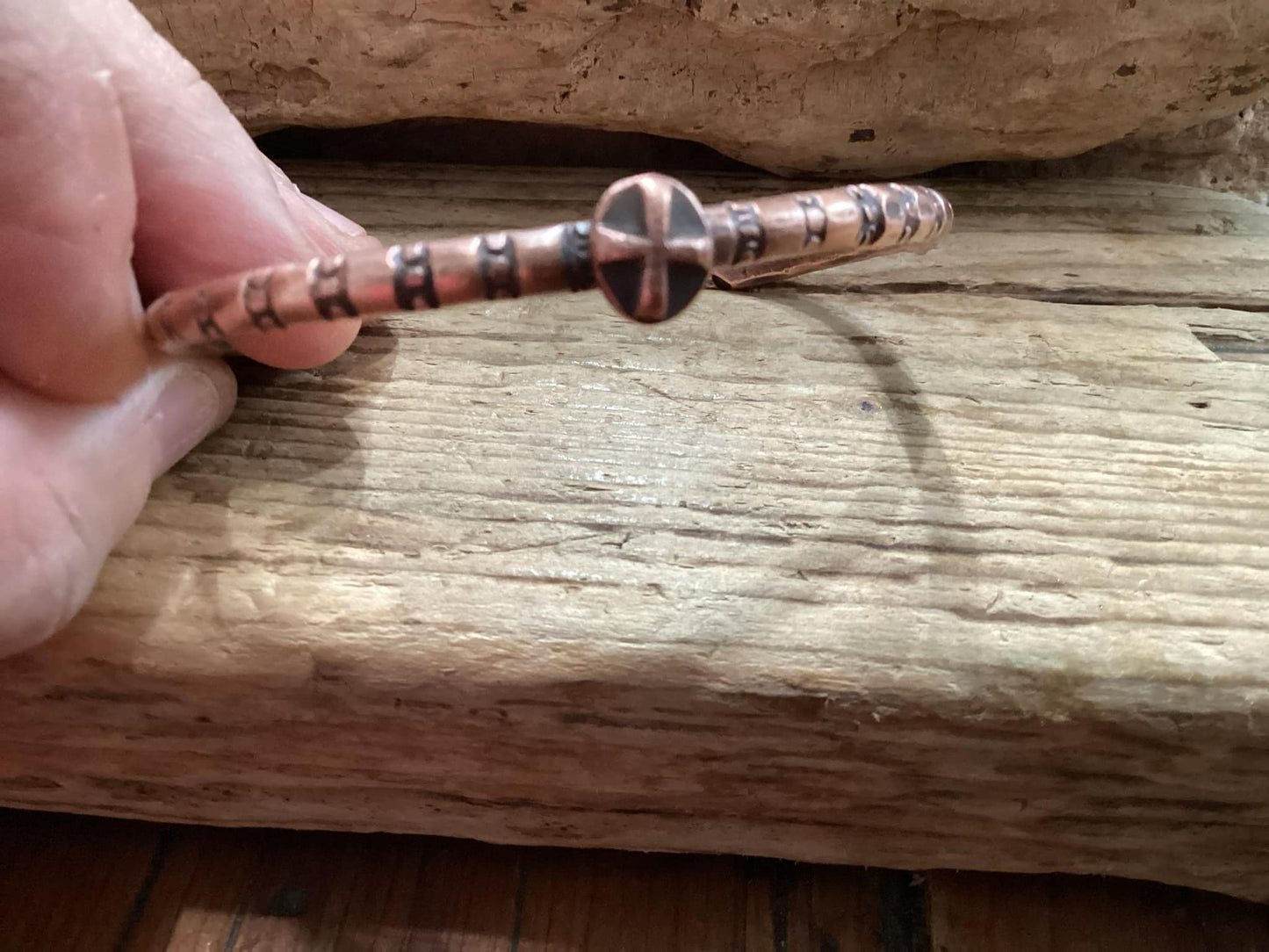 Copper, Hand Stamped Cuff Bracelet