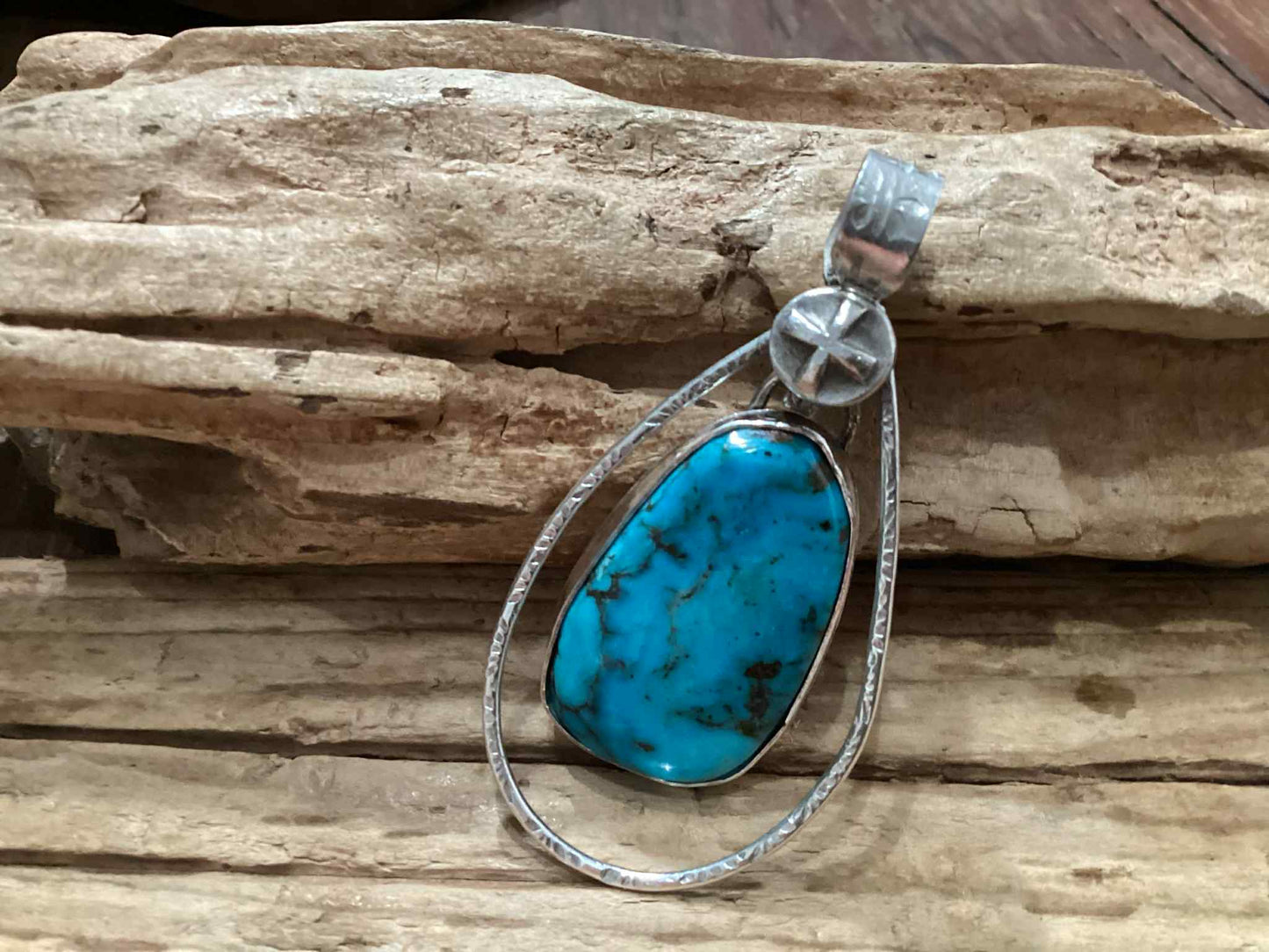 Sterling Silver and Turquoise Southwestern Pendant