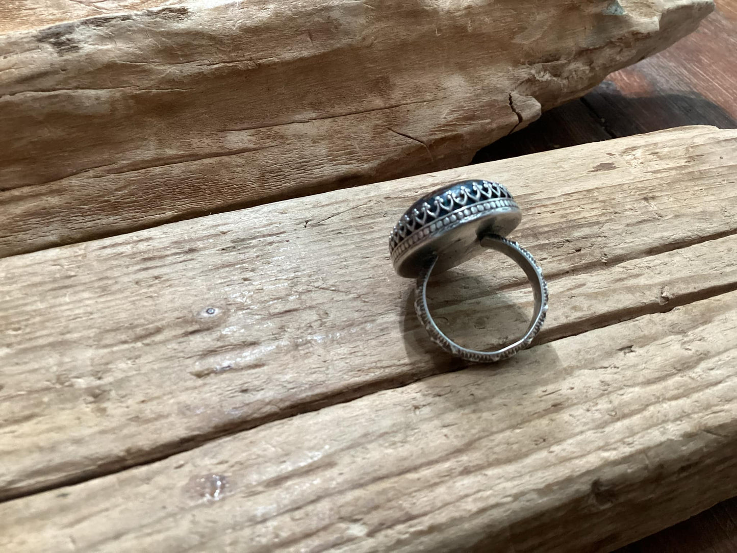 Sterling Silver and Azurite Statement Ring