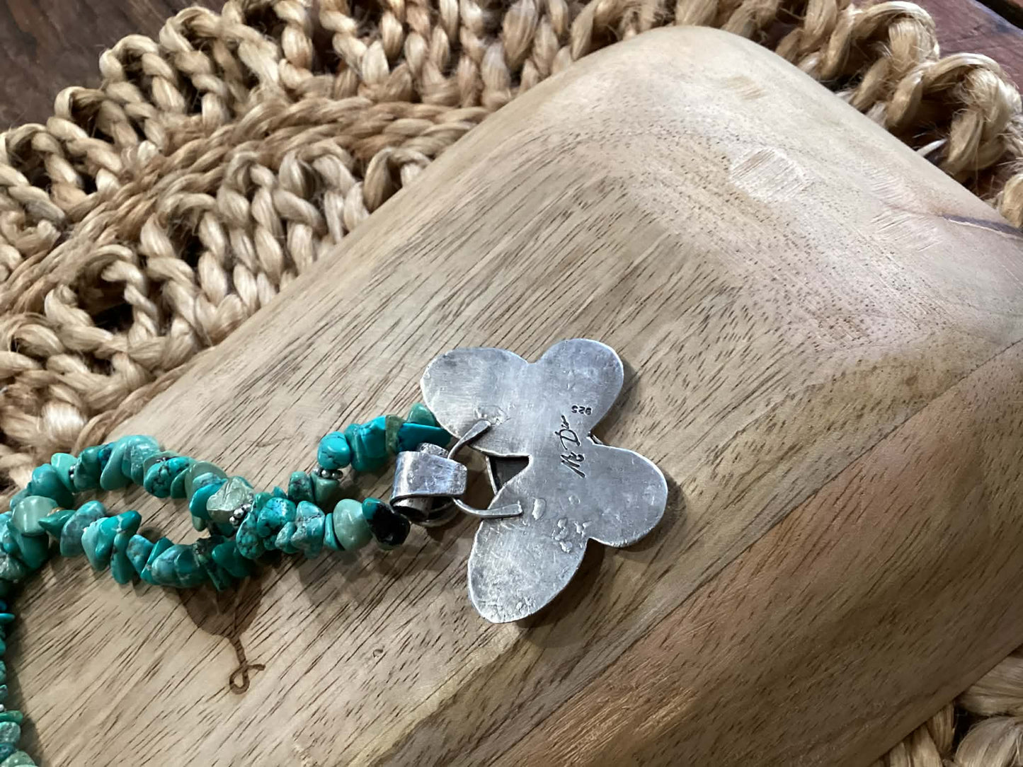 Sterling Silver and Turquoise Pendant Necklace