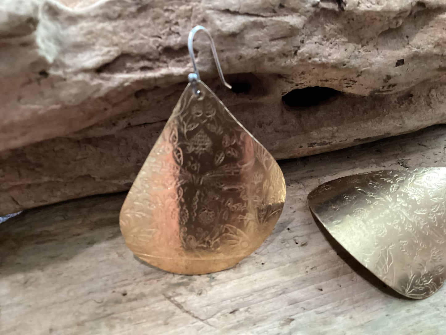Sterling Silver and Brass Hand Crafted Earrings