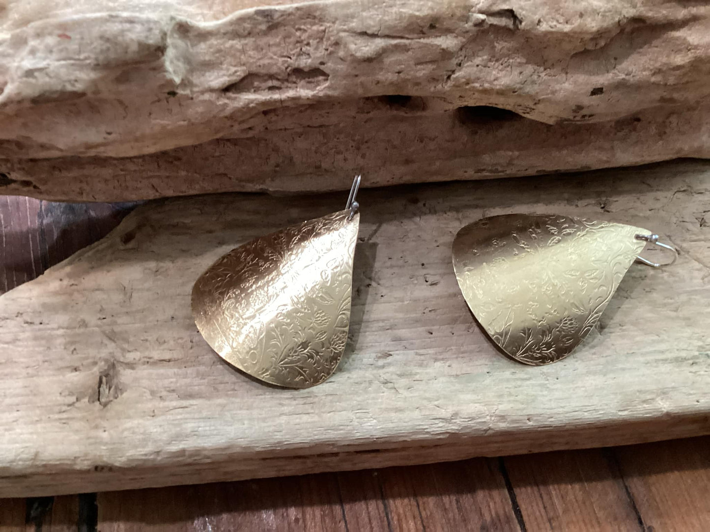 Sterling Silver and Brass Hand Crafted Earrings