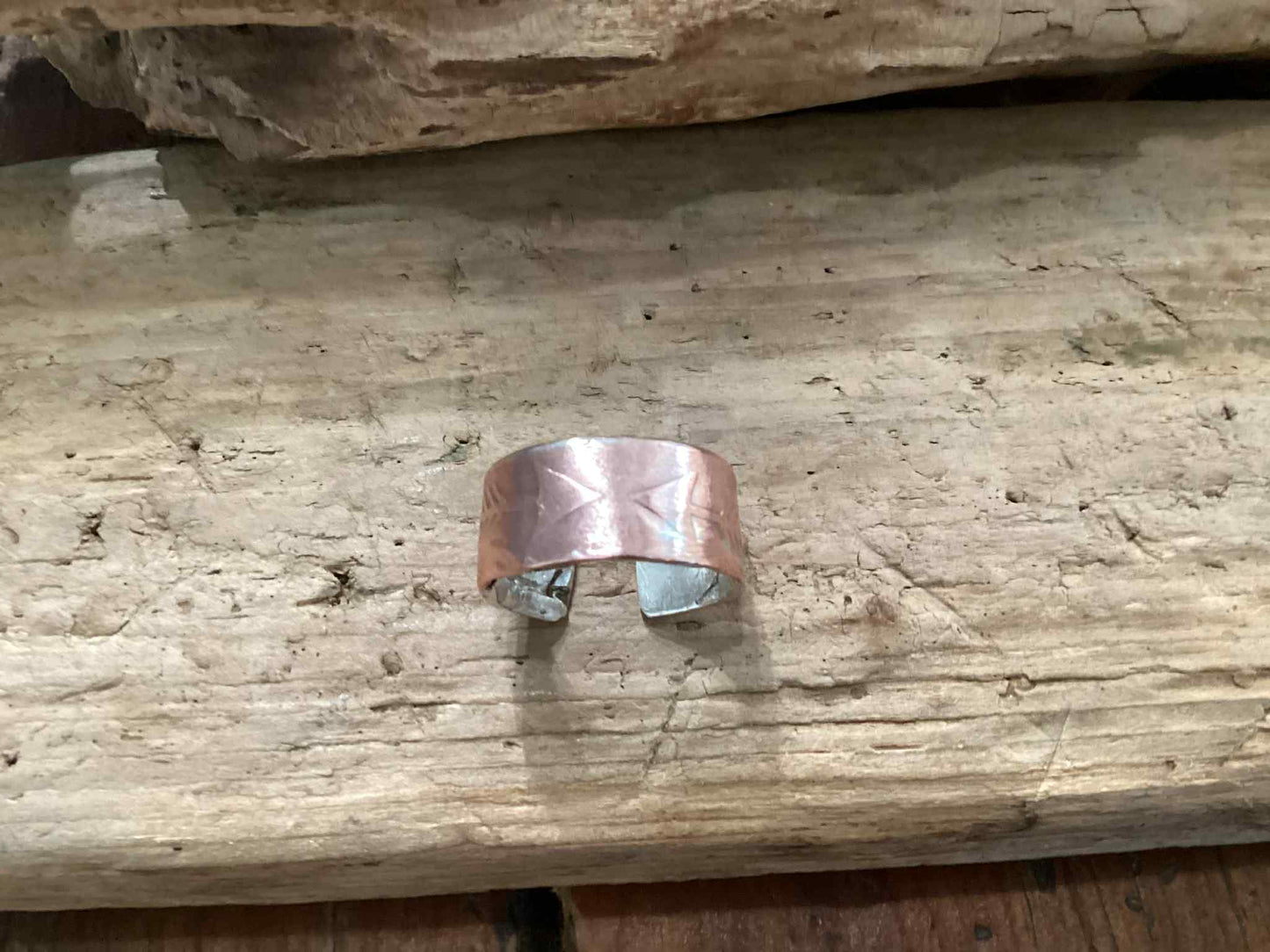 Copper and Sterling Silver Arrow Ring