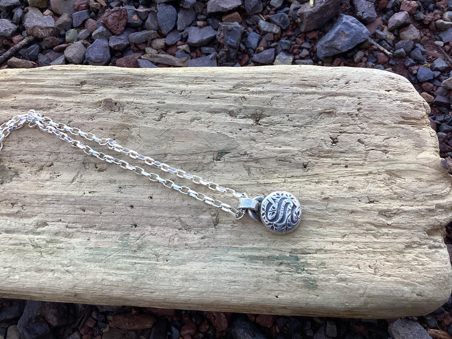 Sterling Silver Initial Necklace Letter "S"