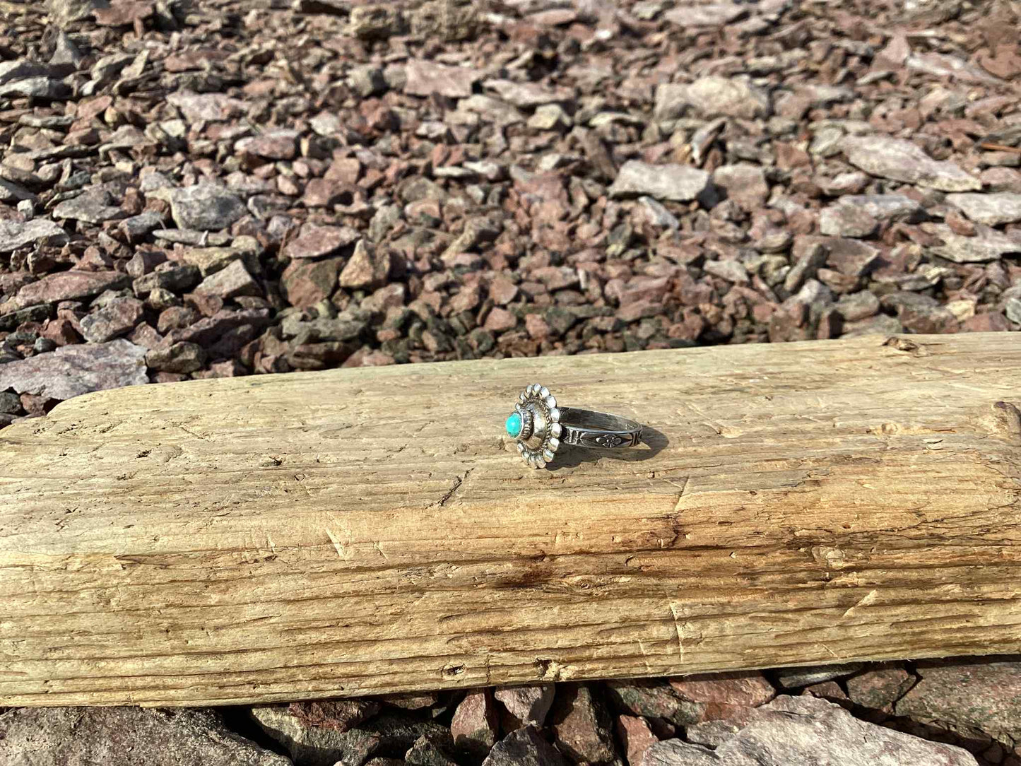 Sterling Silver and Turquoise Concho Ring