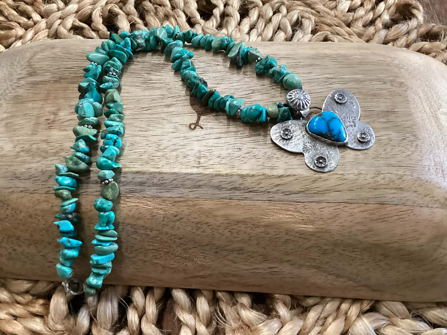 Sterling Silver and Turquoise Pendant Necklace