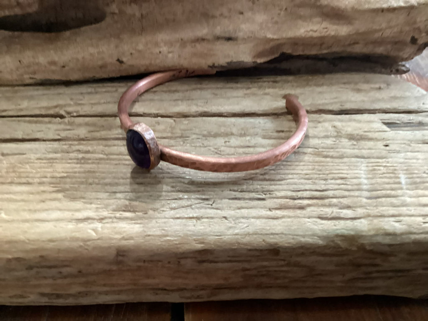 Copper and Lapis Cuff Bracelet