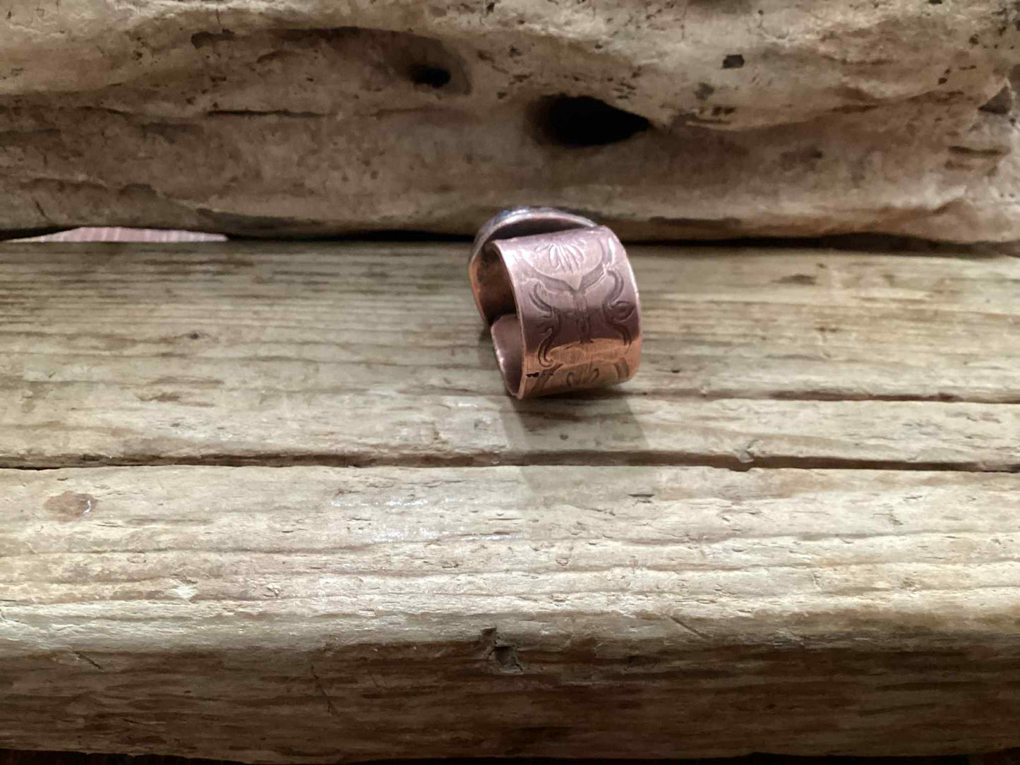 Copper and Turquoise Statement Ring