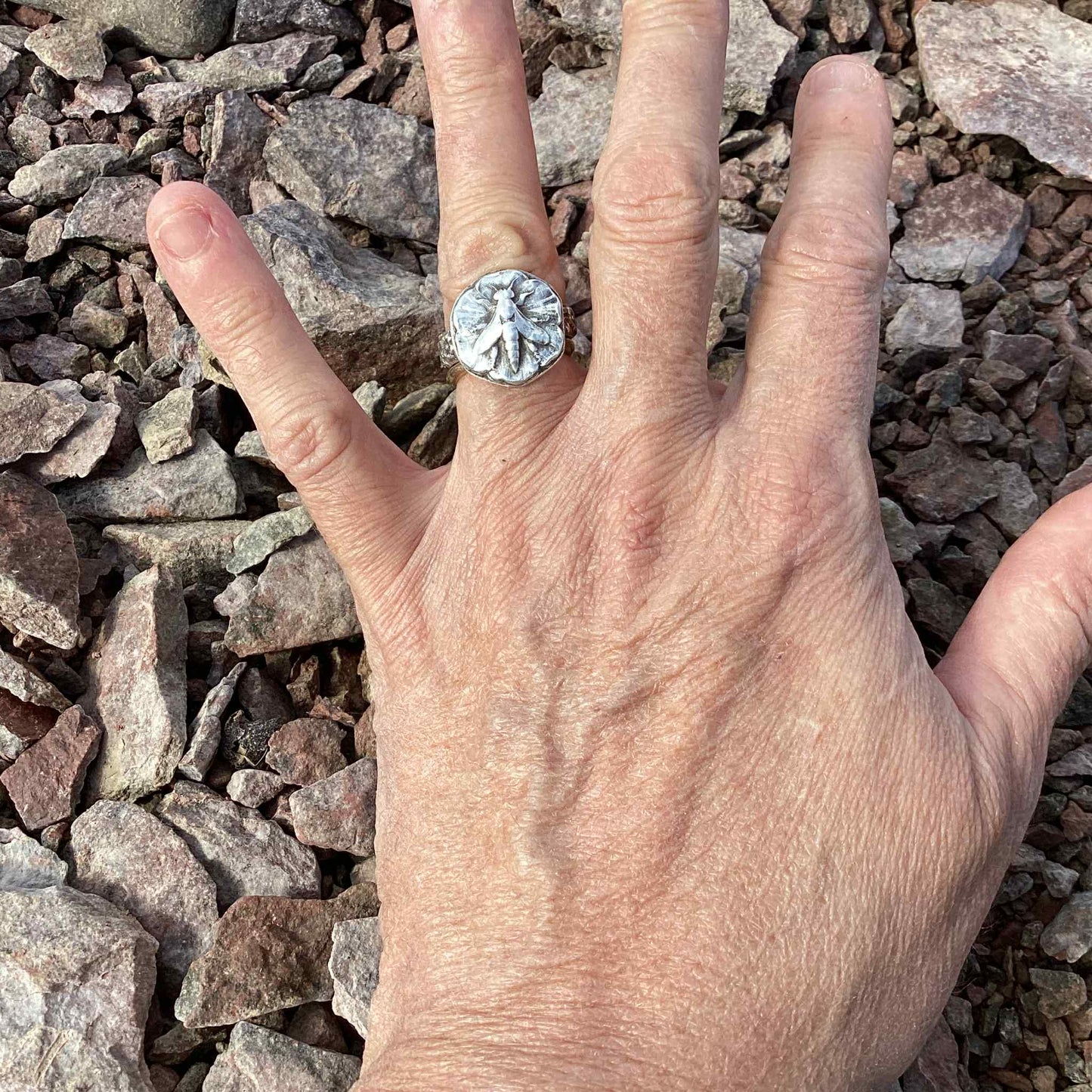 Sterling Silver Bee Ring