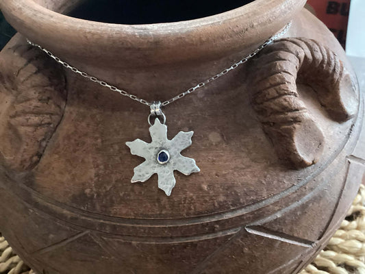 Sterling Silver and Sapphire Necklace