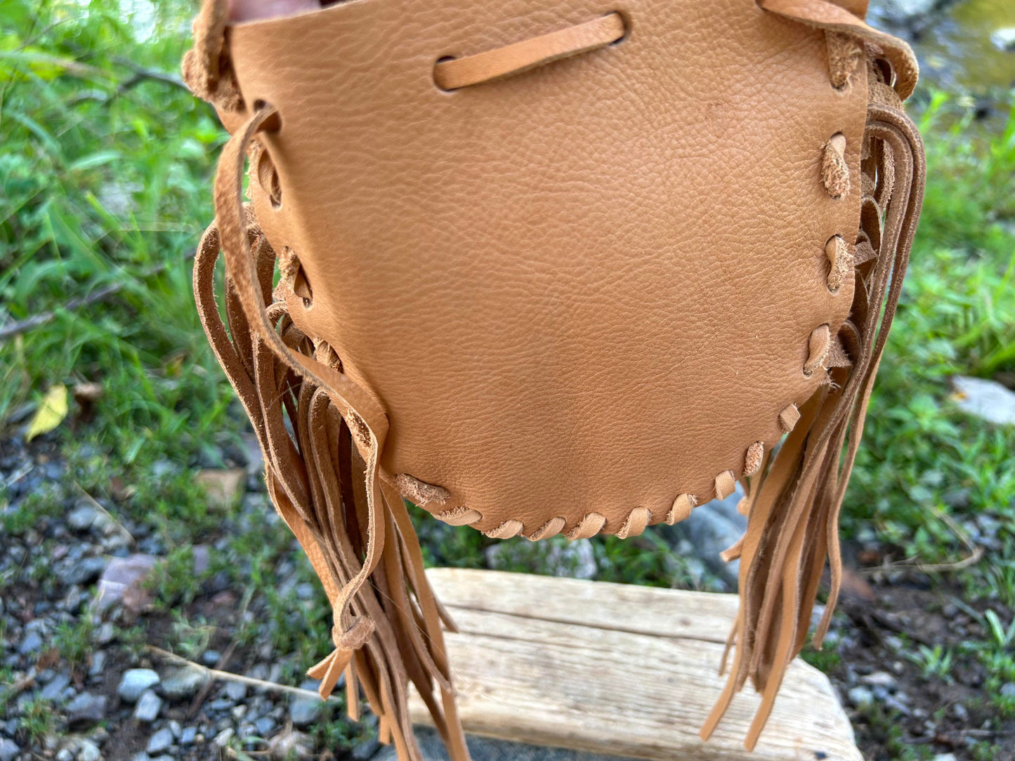 Leather Fringe Hand Bag
