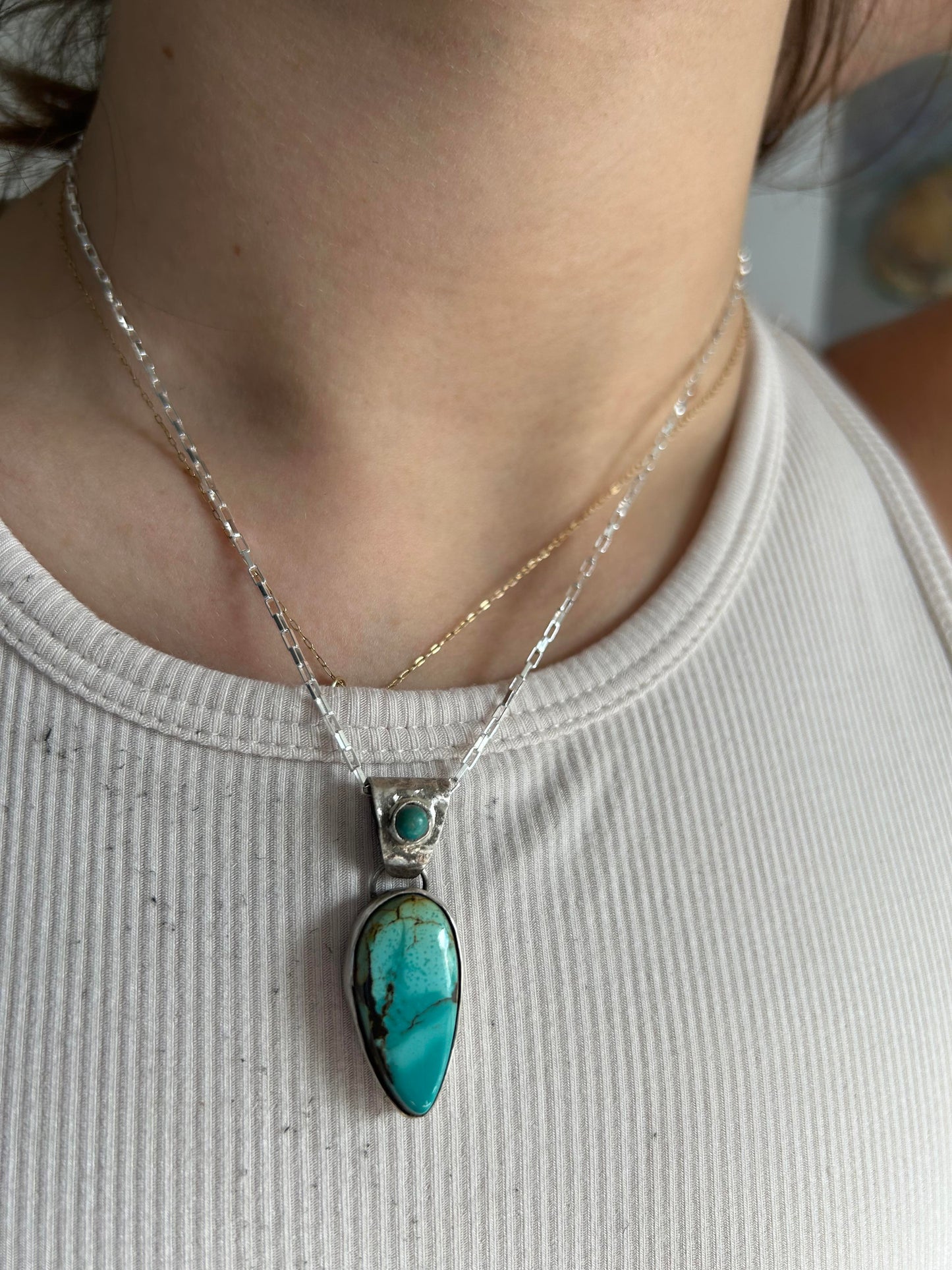 Sterling Silver and Turquoise Necklace