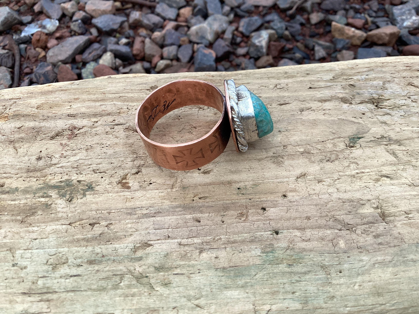 Copper and Turquoise Ring