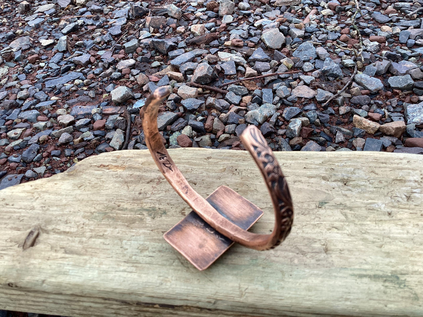 Copper and Jasper Cuff Bracelet