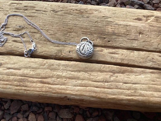 Sterling Silver Initial Necklace, Letter "C"