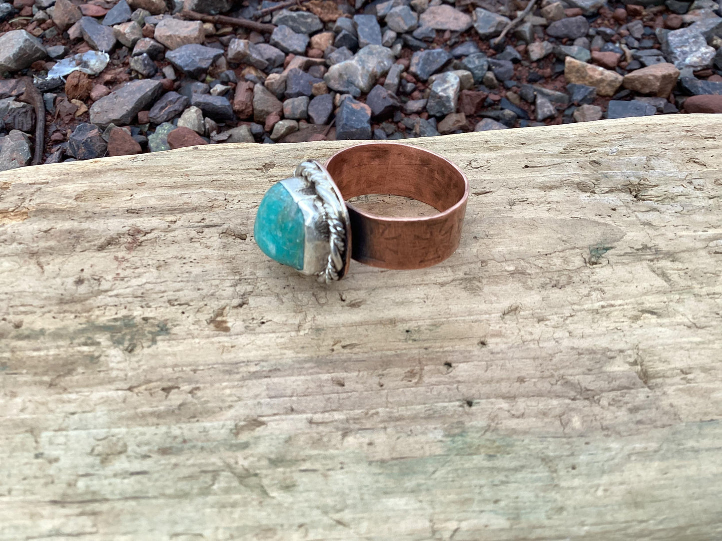 Copper and Turquoise Ring