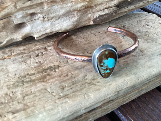Copper and Sterling Silver Cuff Bracelet