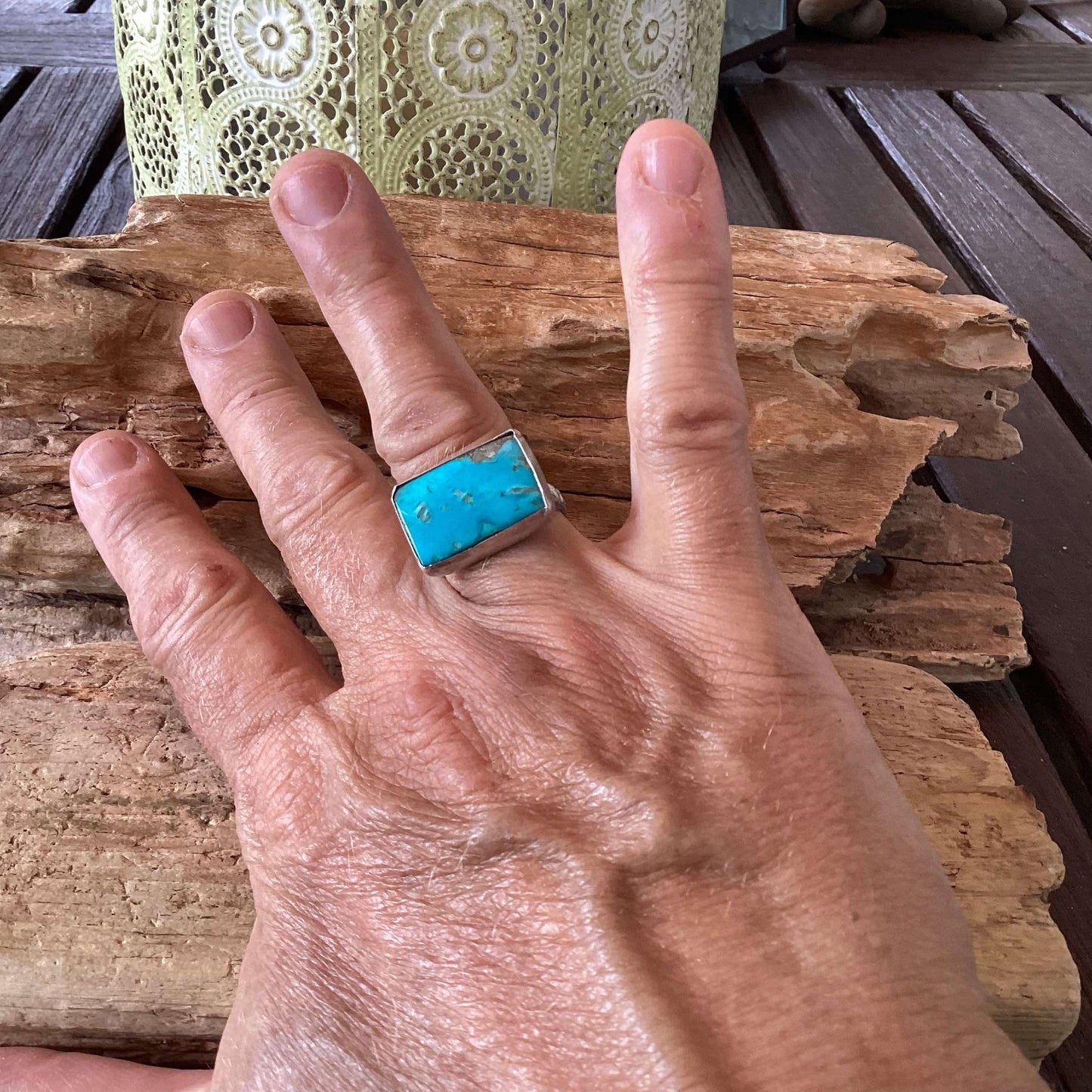 Sterling Silver and Turquoise Statement Ring