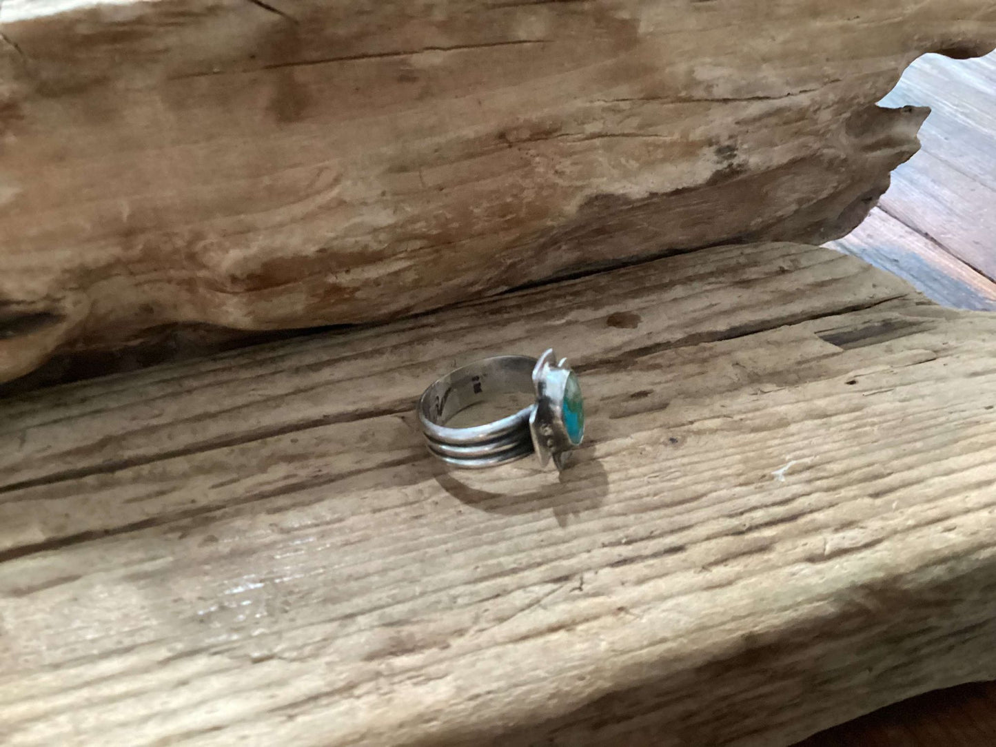 Sterling and Turquoise Cross Ring