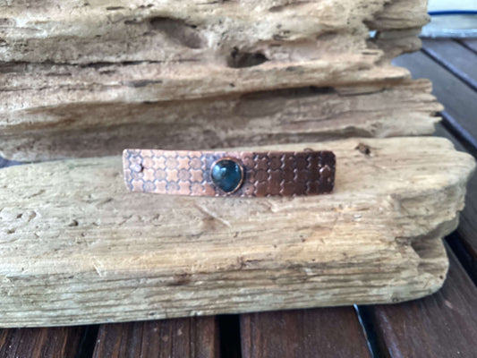 Copper and Labradorite Barrette