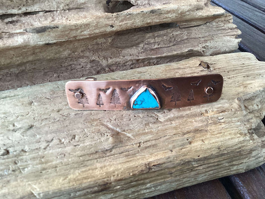 Copper and Turquoise Barrette