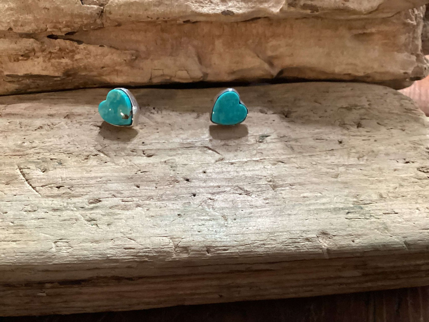 Sterling Silver and Turquoise Stud Earrings