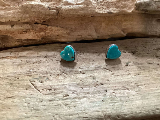 Sterling Silver and Turquoise Stud Earrings