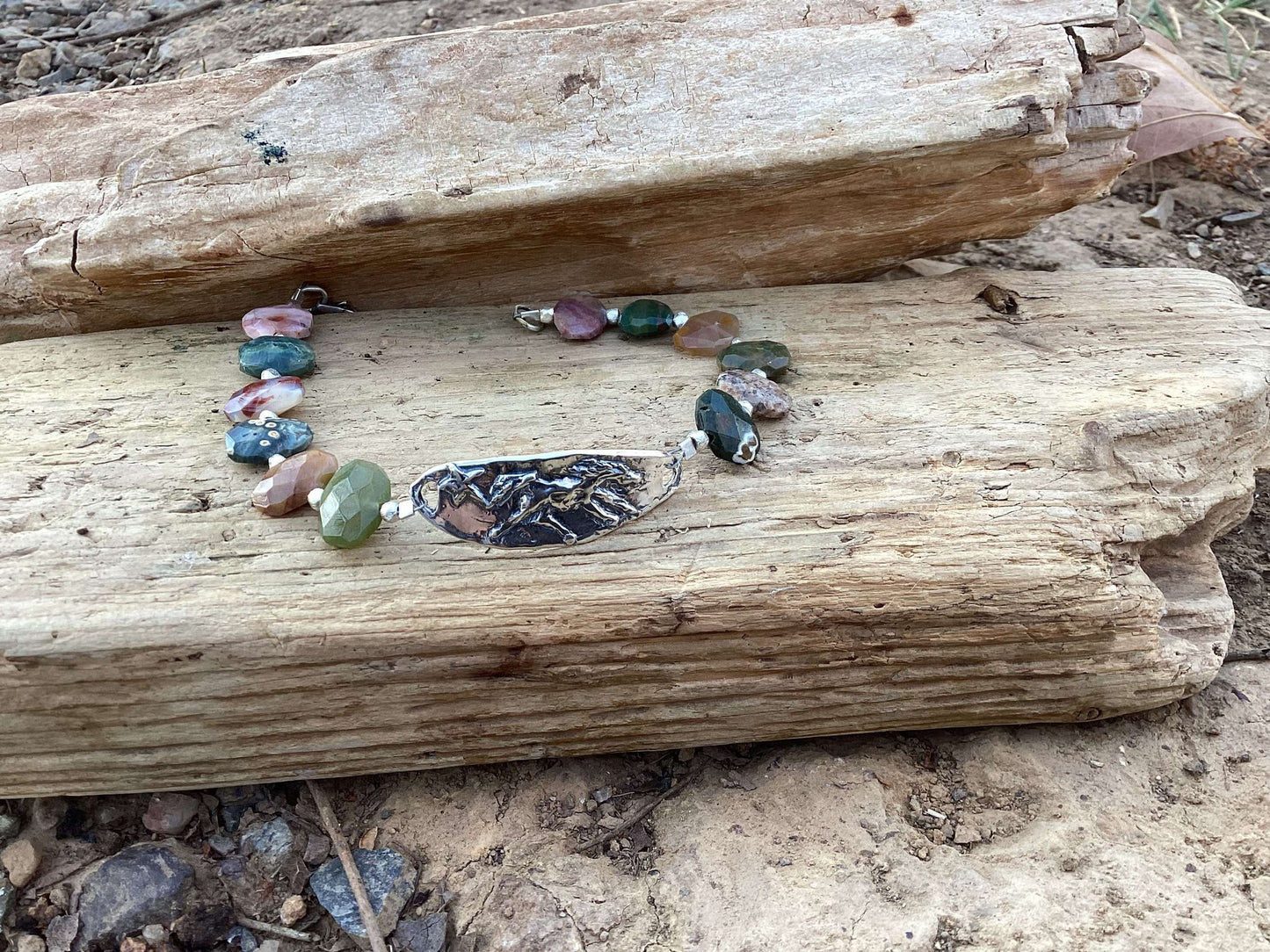 Sterling Silver and Gemstone Horse Bracelet