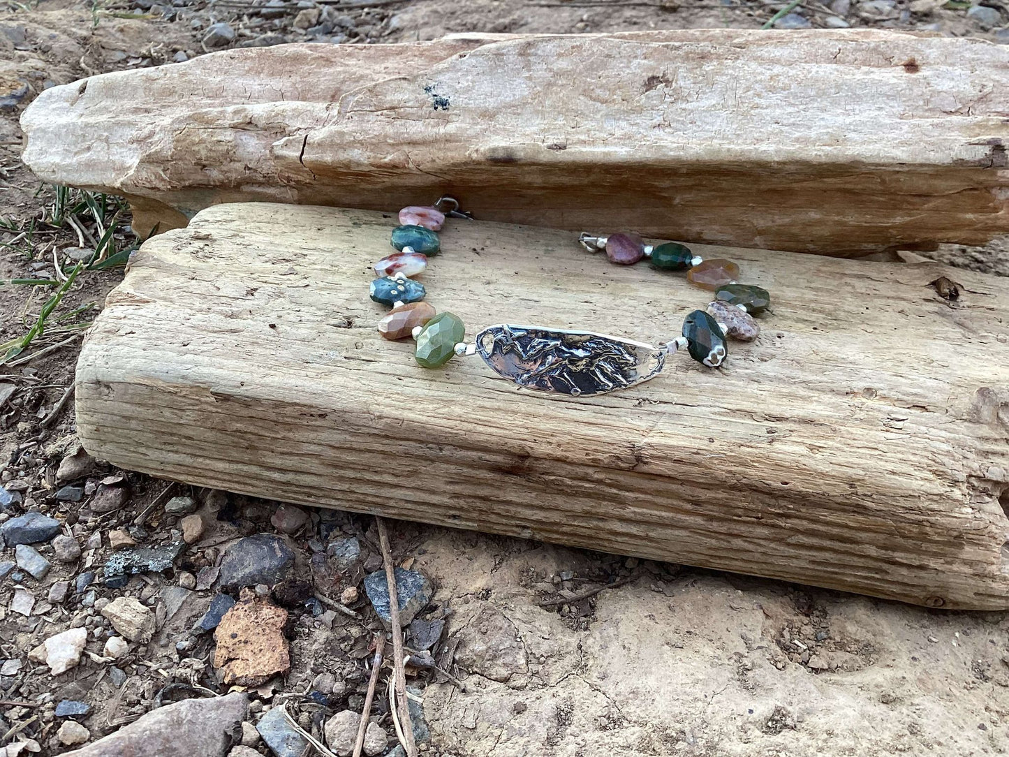 Sterling Silver and Gemstone Horse Bracelet