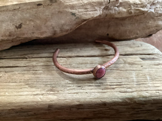 Copper and Rhodonite Cuff