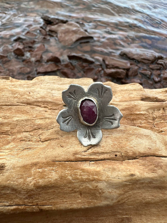 Sterling Silver and Tourmaline Ring