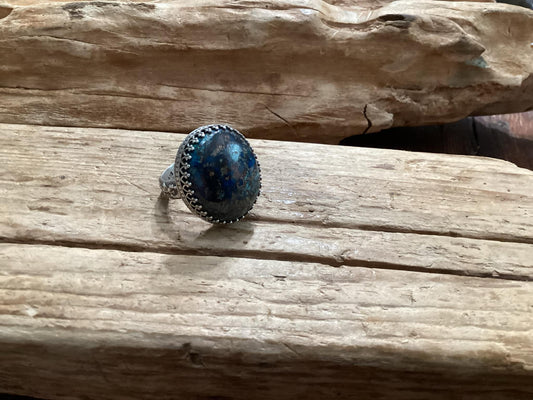 Sterling Silver and Azurite Statement Ring