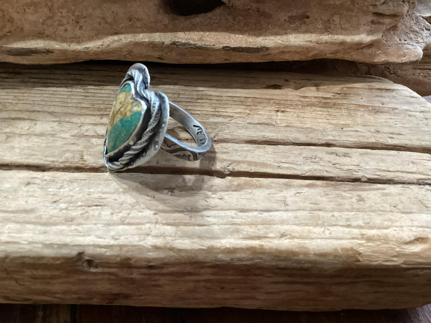 Sterling Silver and Turquoise Heart Ring