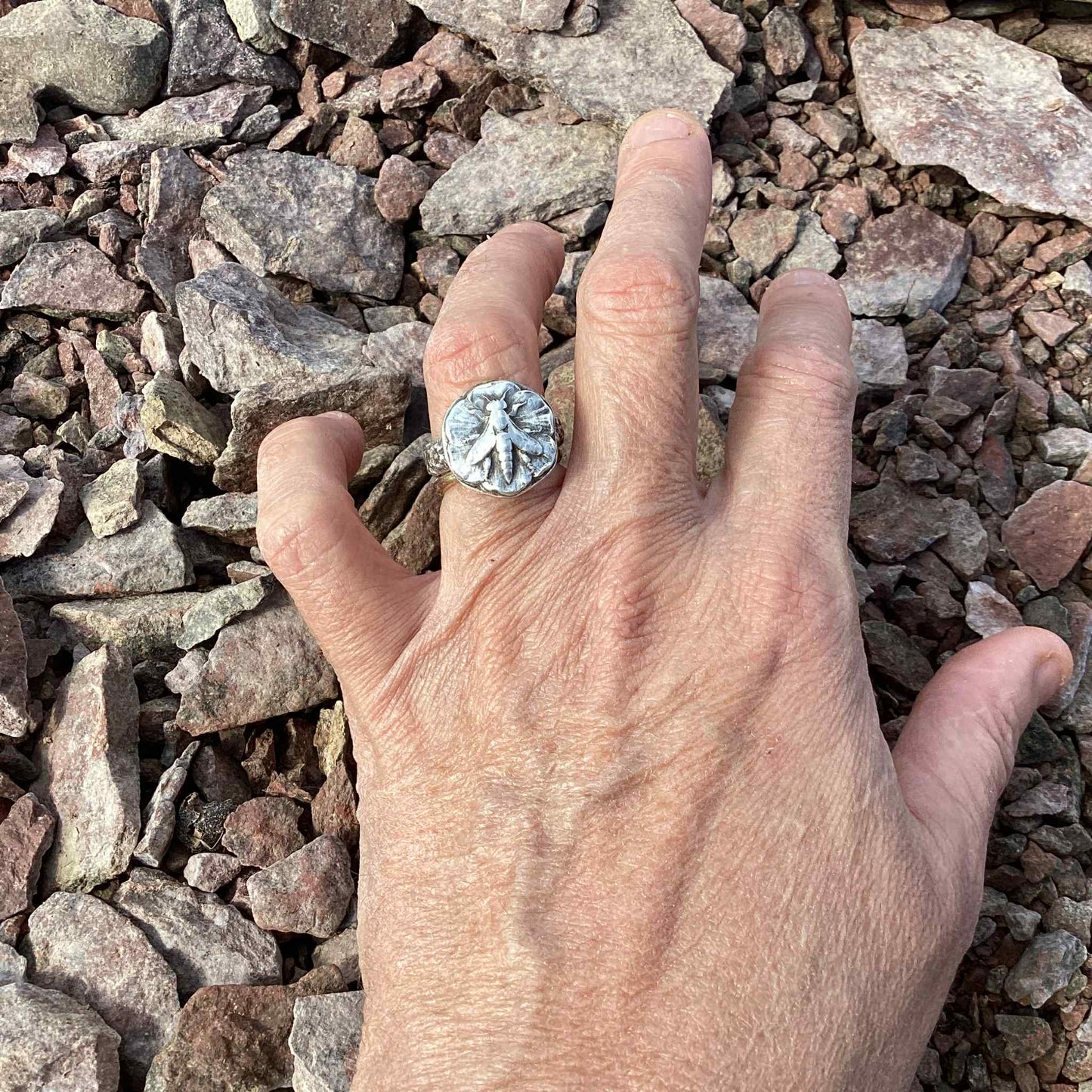 Sterling Silver Bee Ring