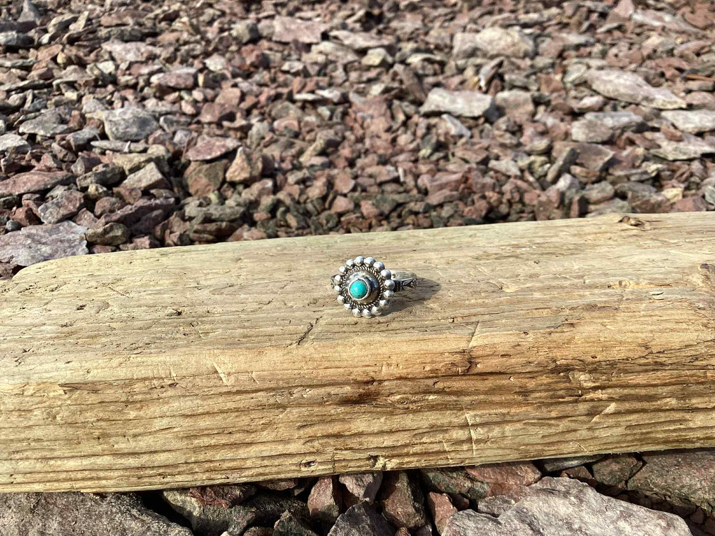 Sterling Silver and Turquoise Concho Ring