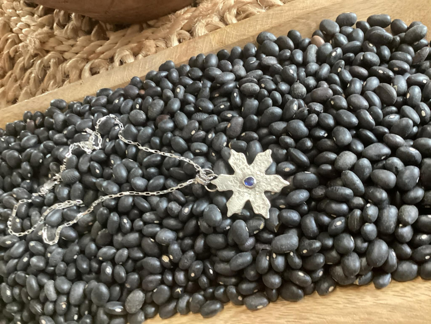 Sterling Silver and Sapphire Necklace