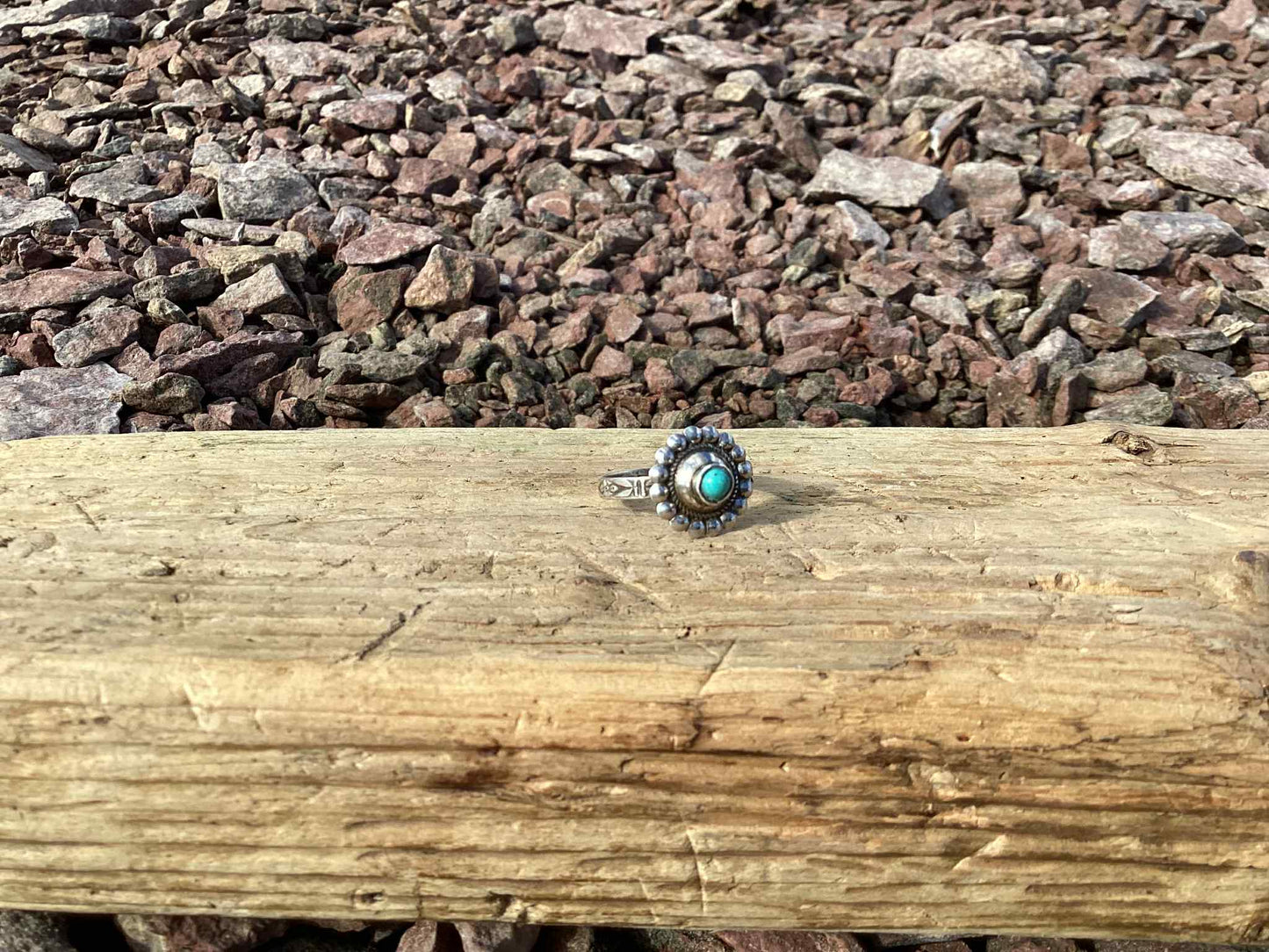 Sterling Silver and Turquoise Concho Ring