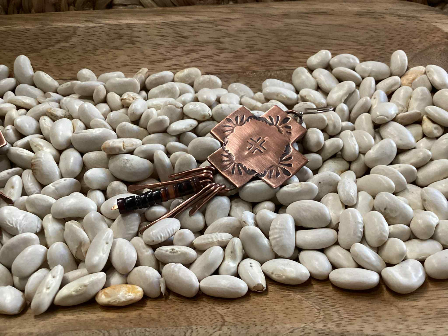 Copper and Sterling Silver Cross Earrings