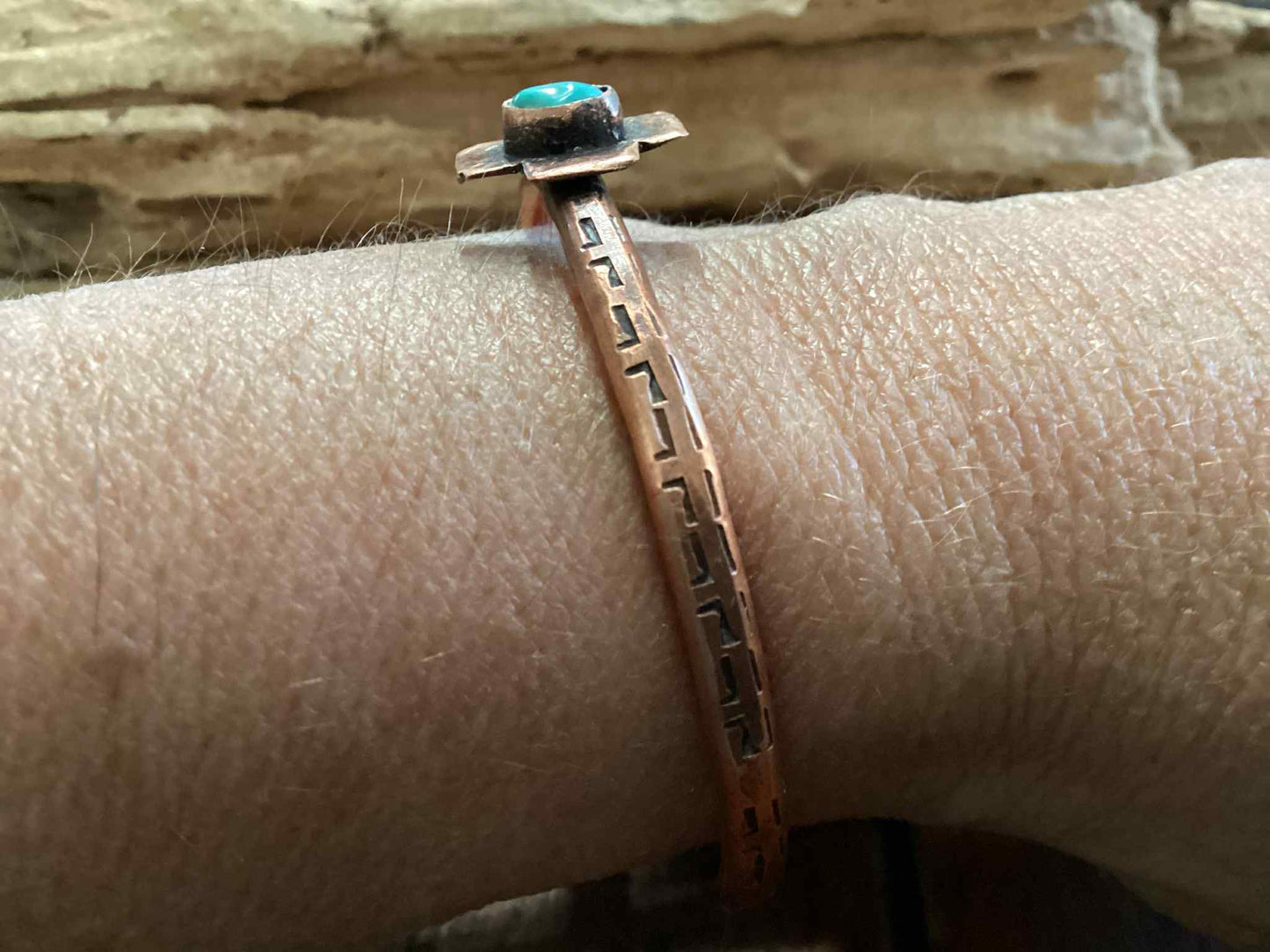 Copper and Turquoise Cuff Bracelet
