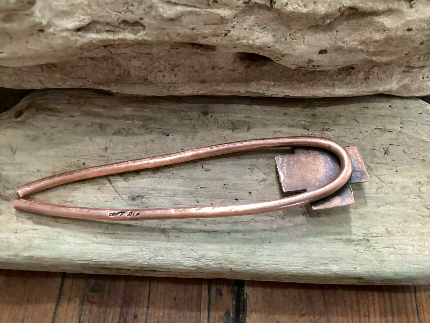 Copper and Turquoise Southwestern Hair Fork