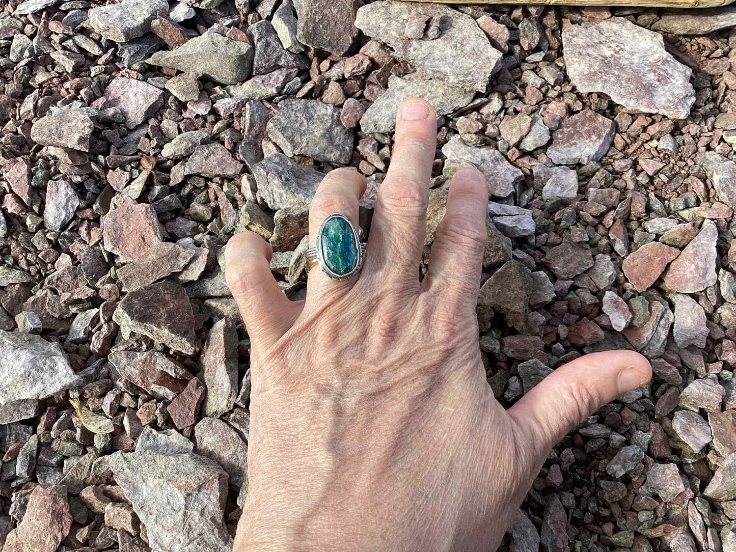 Sterling Silver and Kyanite Ring