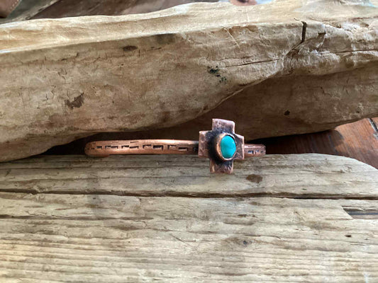 Copper and Turquoise Cuff Bracelet