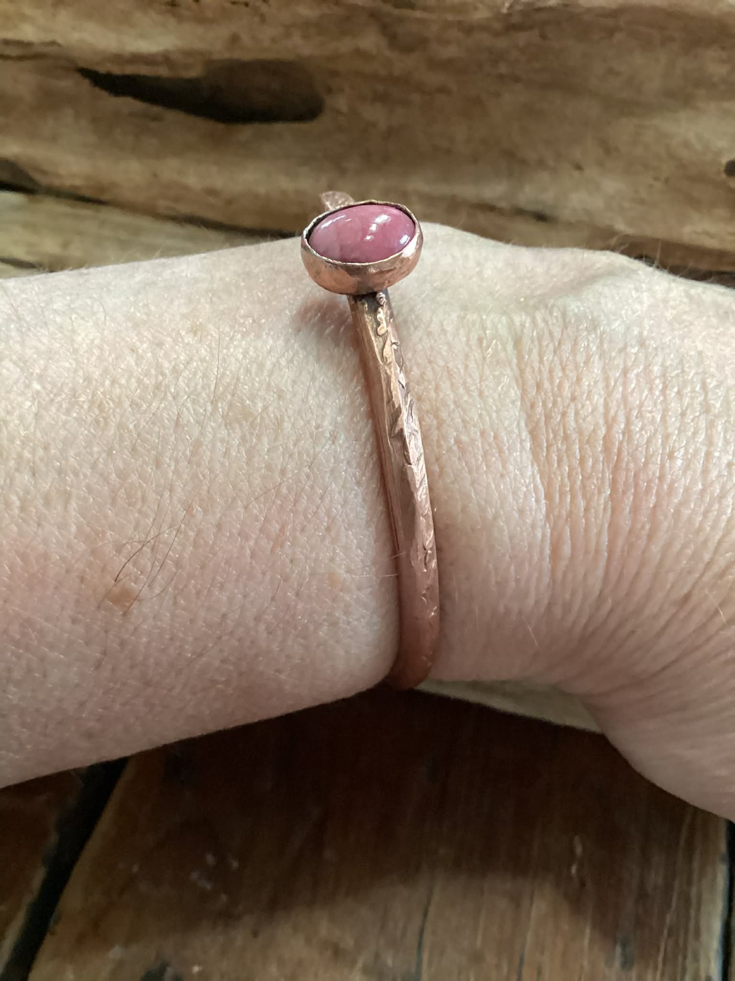 Copper and Rhodonite Cuff